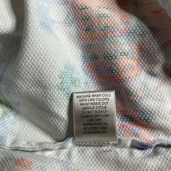 CHRISTOPHER & Banks cotton jacket white w/ beach motif chest pockets SZ S - Picture 12 of 14